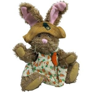 Vintage Easter Bunny Rabbit Burlap Hat Flora Pickford Bears Collectible VTG